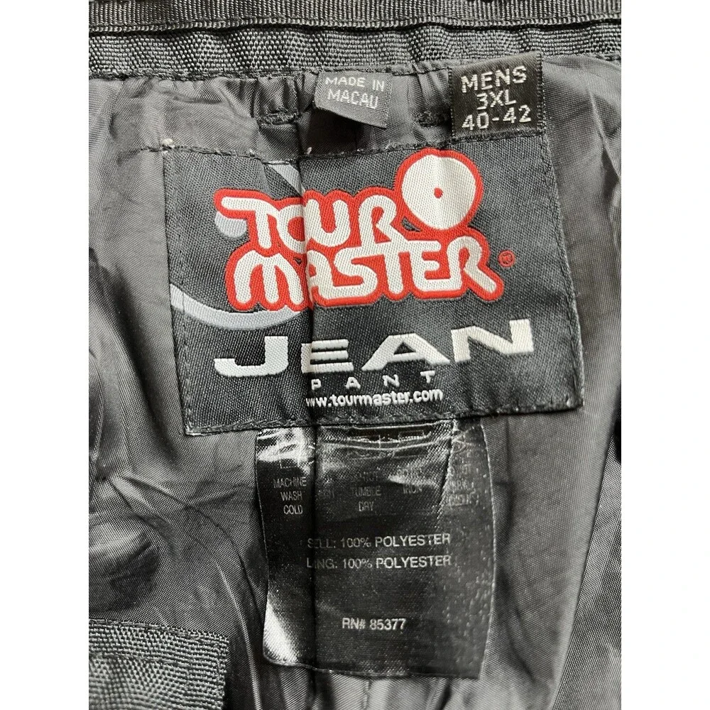 Tour Master Men's Motorcycle Pants 3XL 40-42 Padded Rain Guard Carbolex